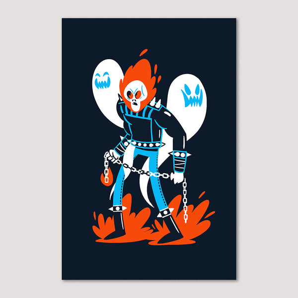 Mini Print (Screenprint): Ghost Rider