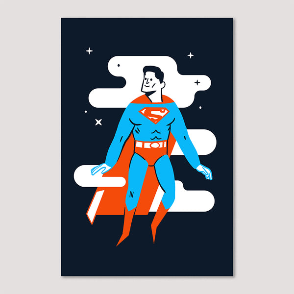 Mini Print (Screenprint): Superman